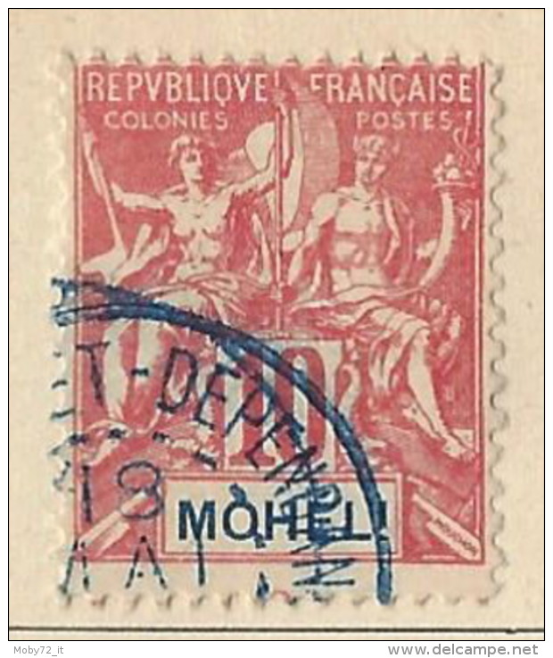 Moheli - 1906 - Usato/used - Allegorie - Mi N. 5 - Used Stamps