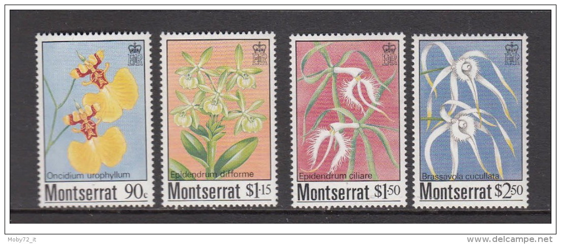 Montserrat - 1985 - Nuovo/new MNH - Fiori - Mi N. 568/71 - Montserrat