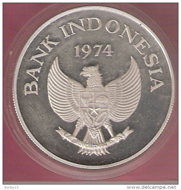 INDONESIE 5000 RUPIAH 1974 WWF AG PROOF ONLY 17000 PCS ORANG UTAN TINY SCRATCHES/HAIRLINES - Gambie