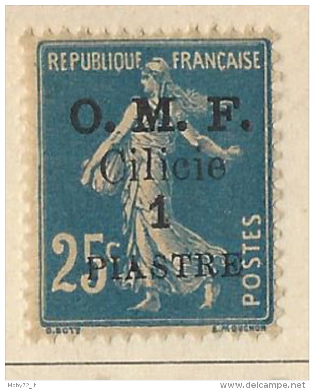 Territori Francesi - Cilicia - 1920 - Nuovo/new MH - Allegorie - Mi N. 83 - Unused Stamps