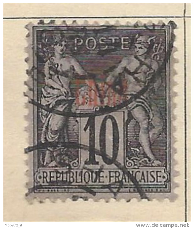 Territori Francesi - Cina - 1894 - Usato/used - Allegorie - Mi N. 2 - Used Stamps