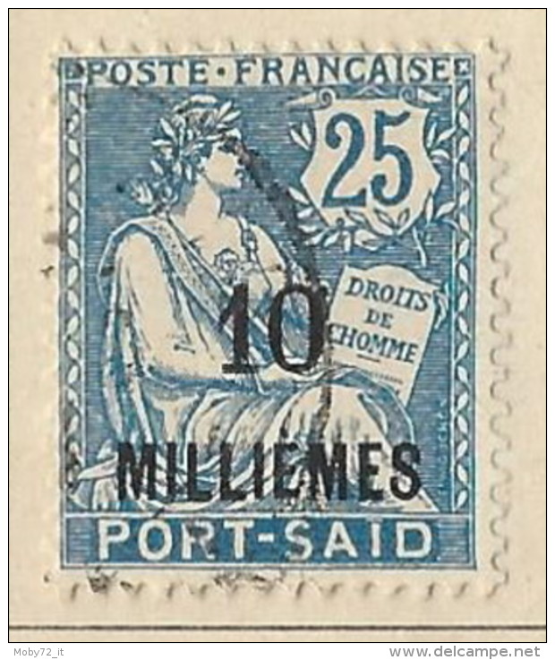 Territori Francesi - Port Said - 1921 - Usato/used - Allegorie - Mi N. 54 - Oblitérés