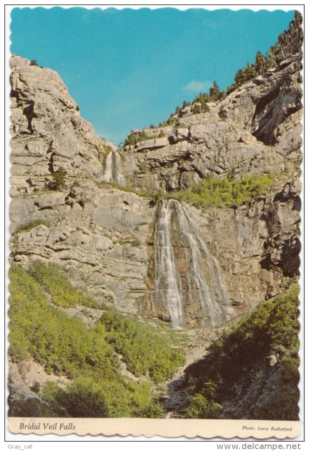 Bridal Veil Falls, Provo Canyon, Utah, Unused Postcard [18777] - Provo