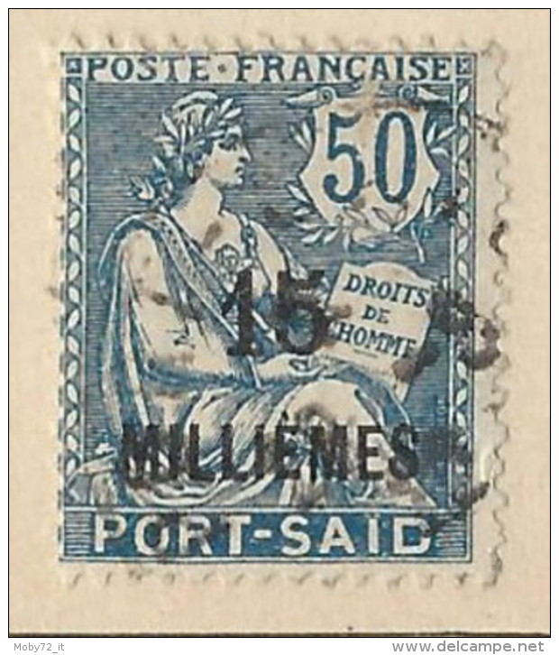 Territori Francesi - Port Said - 1921 - Usato/used - Allegorie - Mi N. 60 - Oblitérés