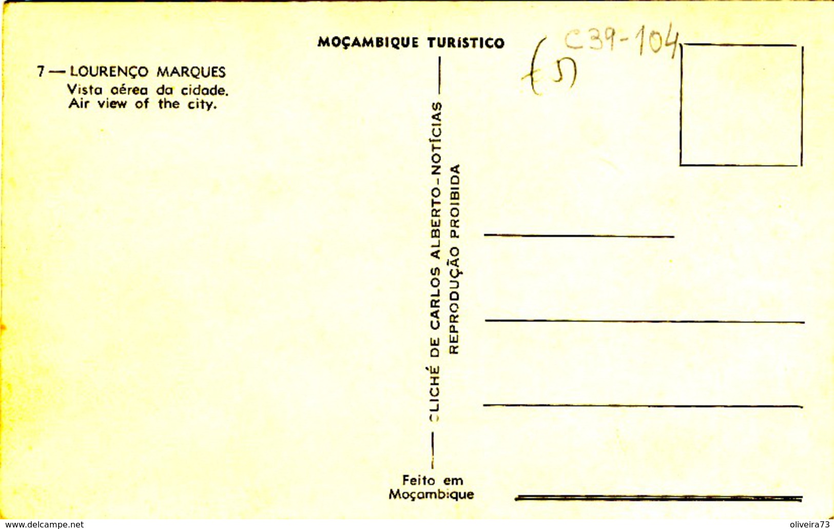 MOÇAMBIQUE, MOZAMBIQUE, LOURENÇO MARQUES, Vista Aérea Da Cidade, 2 Scans - Mozambique