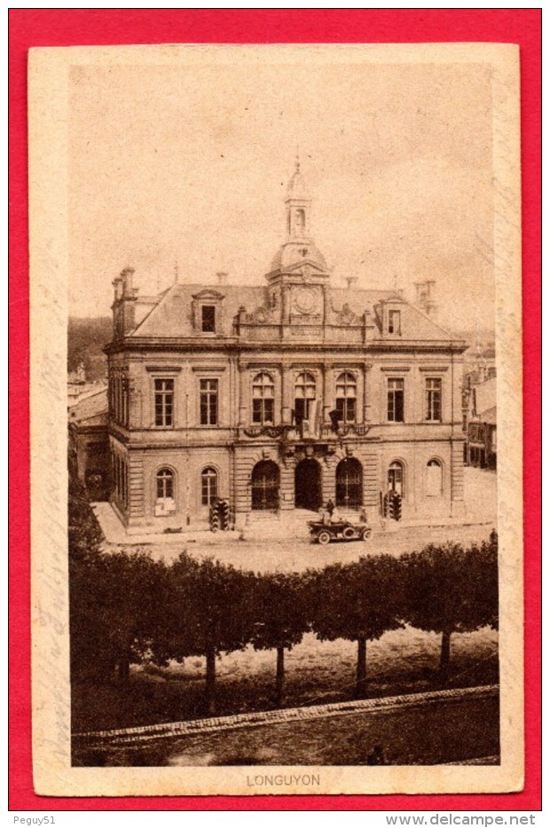 54. Longuyon. Hôtel De Ville. Feldpost  Camouflé.  Février 1917. - Longuyon