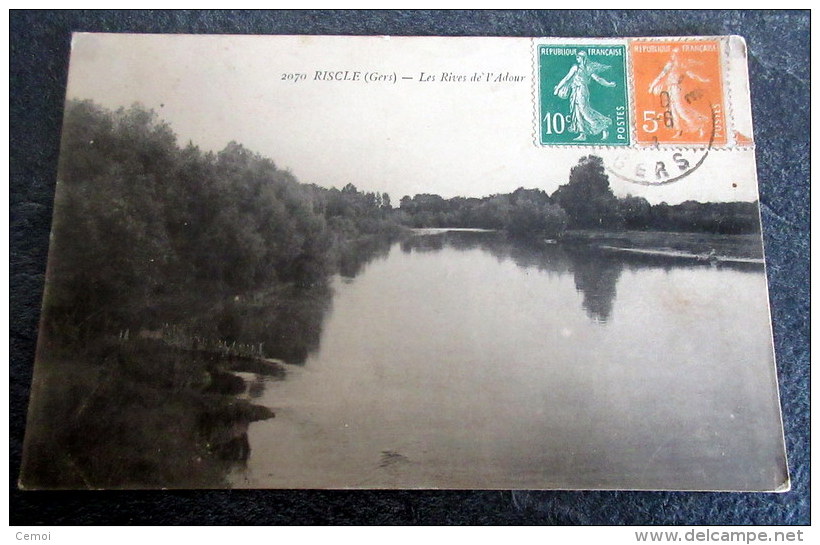 CPA - RISCLE (32) - Les Rives De L'Adour - 1924 - Riscle