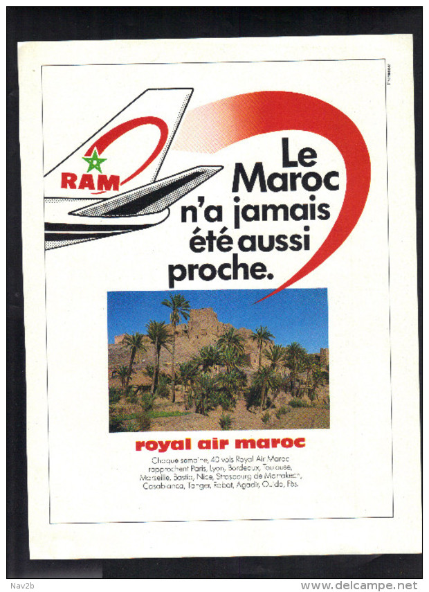 Page De Revue De 1981. Royal Air Maroc . - Publicités