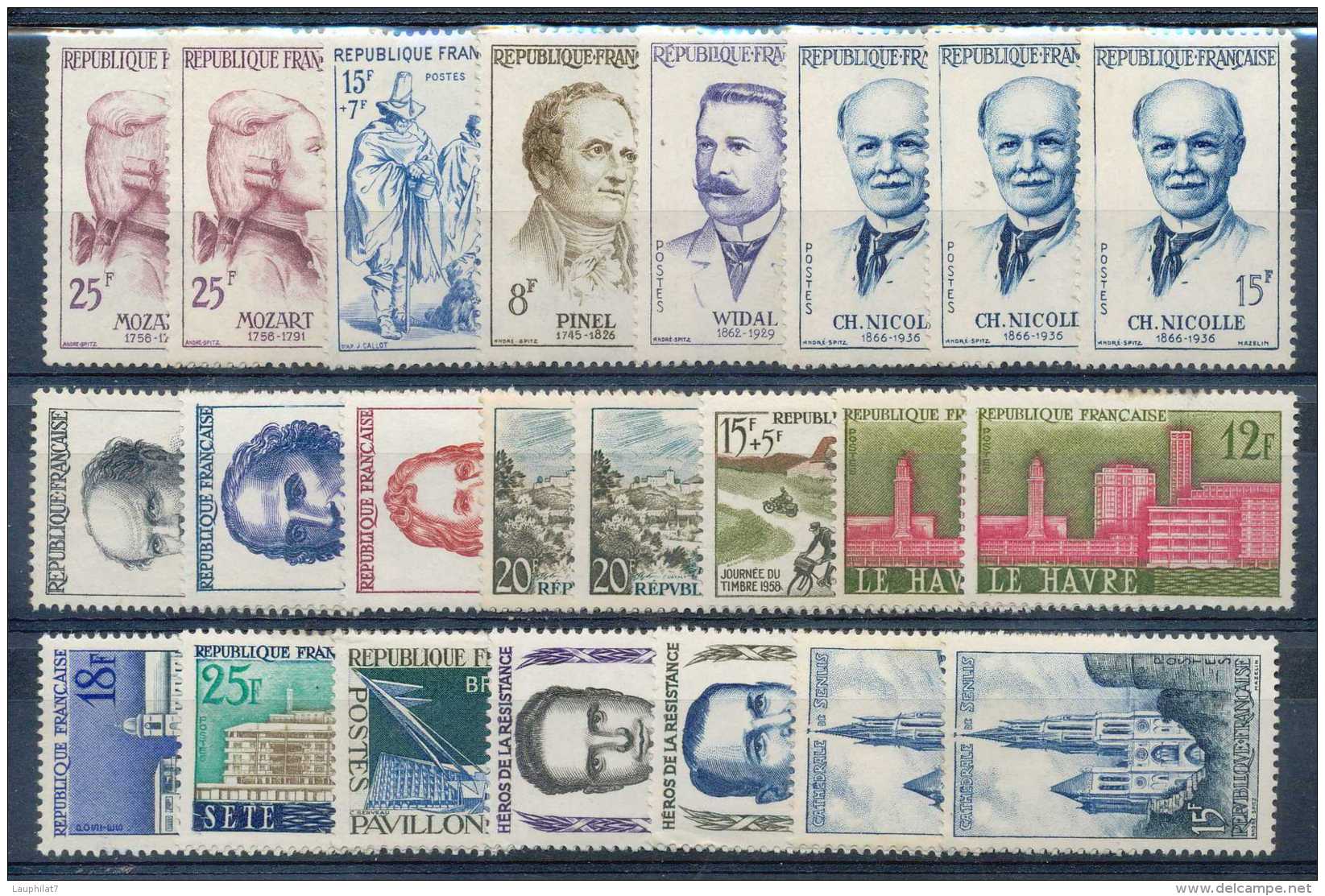 France 1950Â… , B/TB, Petit Lot De Timbres **/mnh Et */mh - Nuevos