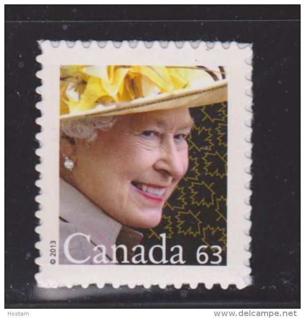CANADA. 2013,  #2698, MNH, QE11, 60th Of The  Queen Of Canada  Single 0.63 - Timbres Seuls