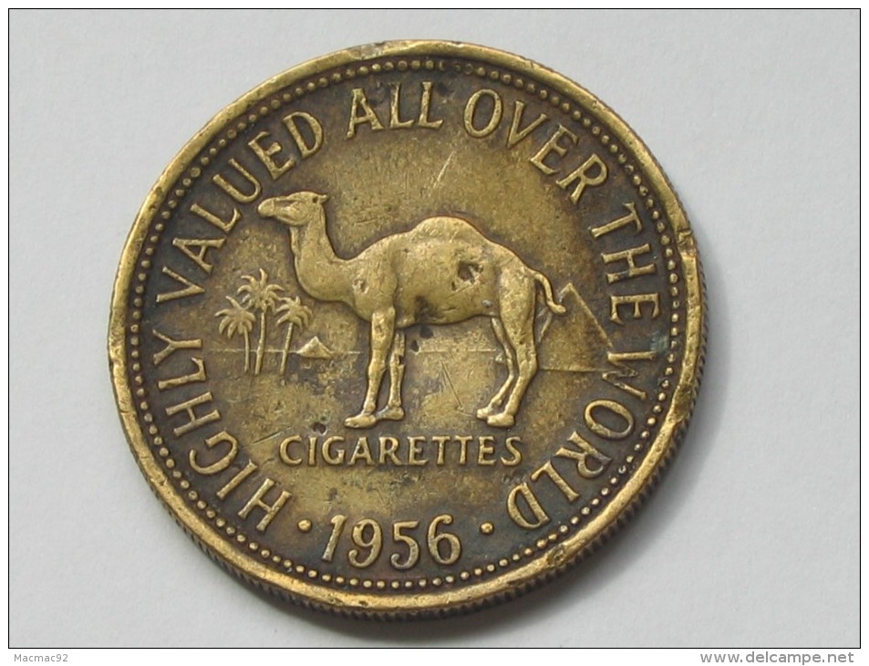 Jeton 20 Camel 1956 -Best For You Moneys Worth - Highly Valued All Over The World   **** EN ACHAT IMMEDIAT **** - Professionnels/De Société