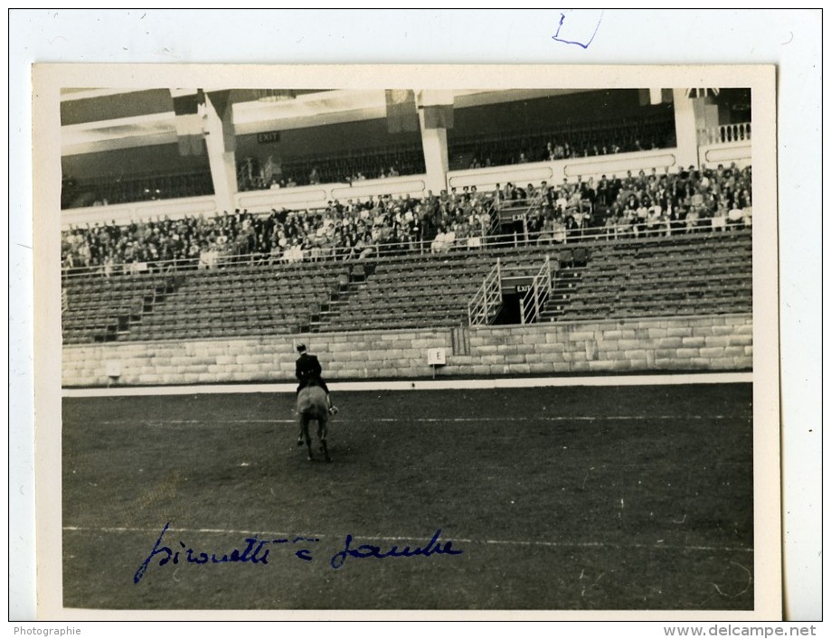 Londres London Olympia Horse Show Equitation Dressage Lieutenant Lavergne Needle Ancienne Photo 1938 - Sports