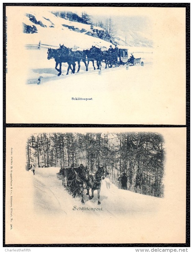 SUISSE 1900 *** SCHLITTENPOST - Poste Par Traineau - Post By Sleigh *** WIE NEU !! - Poste & Facteurs