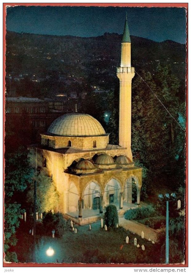 SARAJEVO - Mosque In Night ( Bosnia And Herzegovina ) Travelled * Islam Religion Mosquée Moschee Moschea Mezquita - Islam