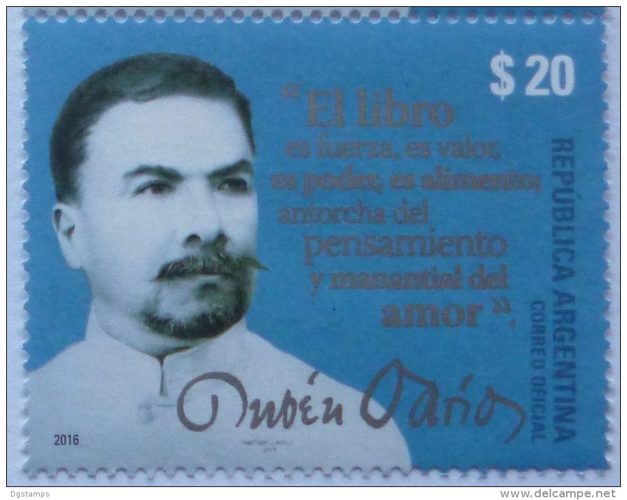 Argentina 2016 ** Homenaje A Ruben Dario. See Desc. - Unused Stamps