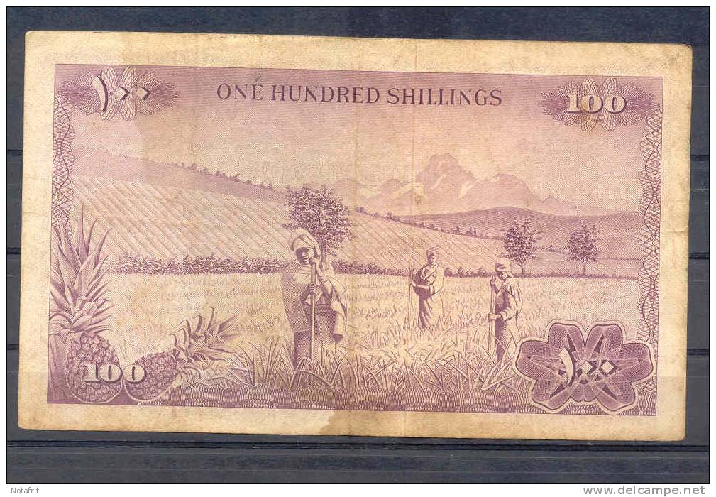 Kenia Keniyata  100 Shillings 1968  RARE Fine - Kenya