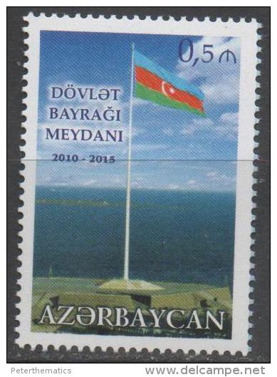 AZERBAIJAN, 2015, MNH, FLAGS, 1v - Timbres