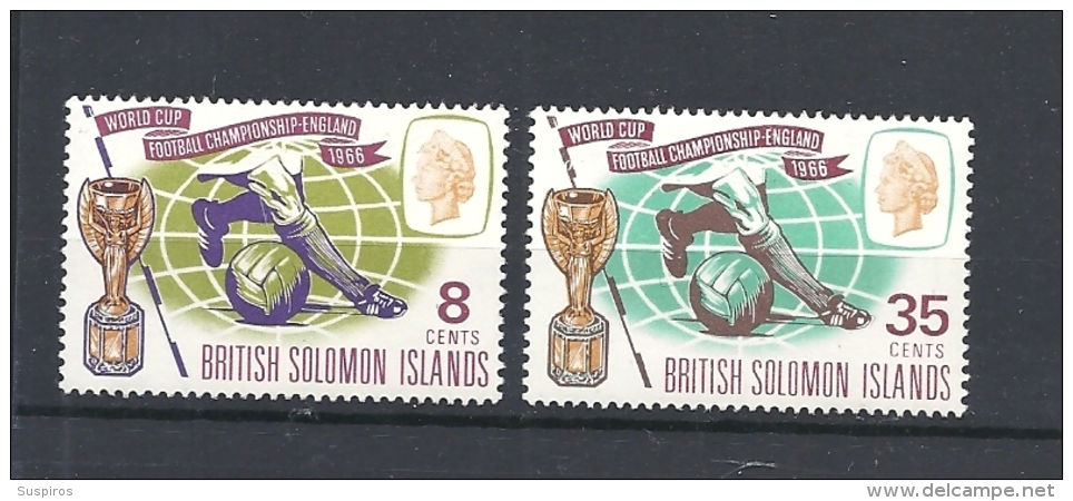 BRITISH SOLOMON ISLANDS  1966 Football World Cup - England  ** Mitchel 154/155 - Islas Salomón (...-1978)