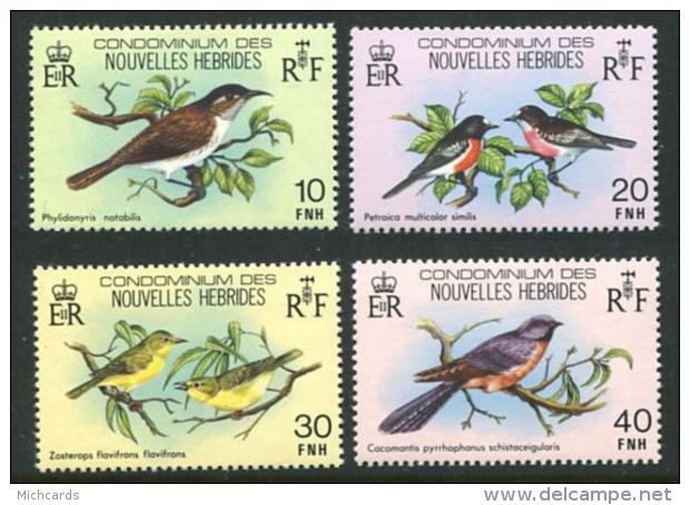 173 NOUVELLES HEBRIDES 1979 - Yvert 575/78 - Oiseau - Neuf ** (MNH) Sans Charniere - Gebraucht