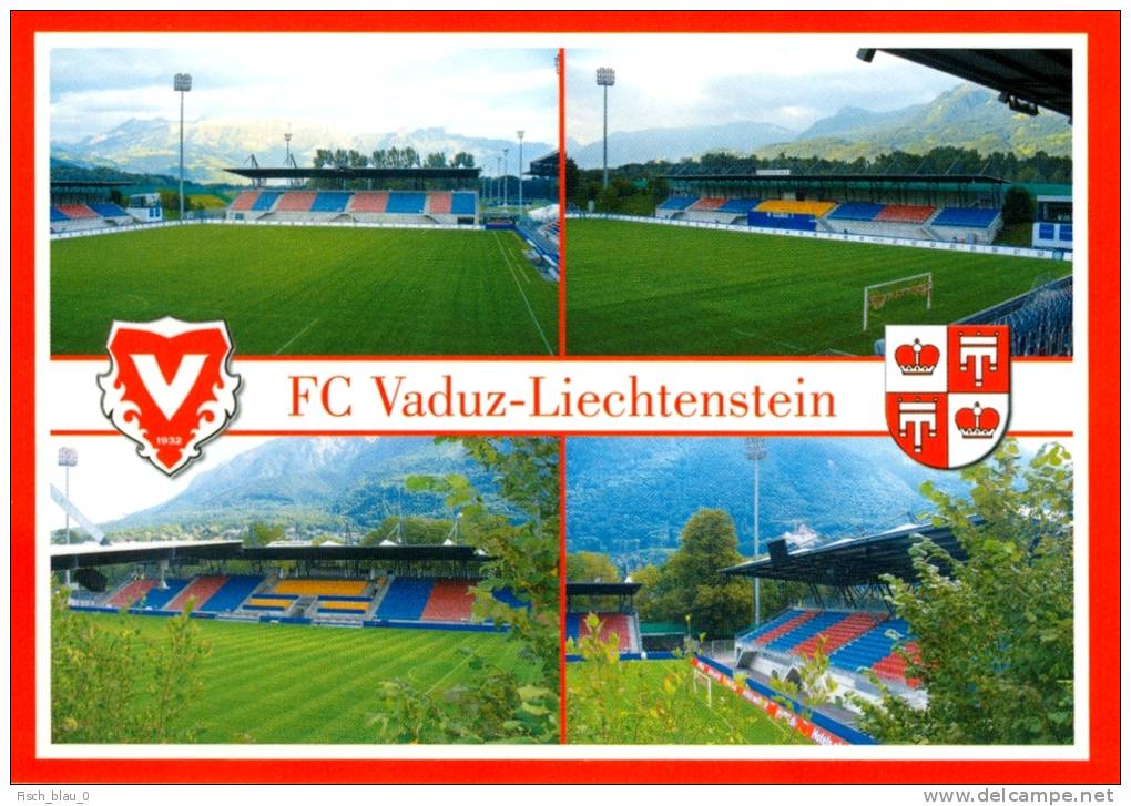 1) AK Rheinpark-Stadion Postkarte Stadium Postcard FC Vaduz Liechtenstein Terrain Sports Ground Stade Stadio Estadio - Fussball