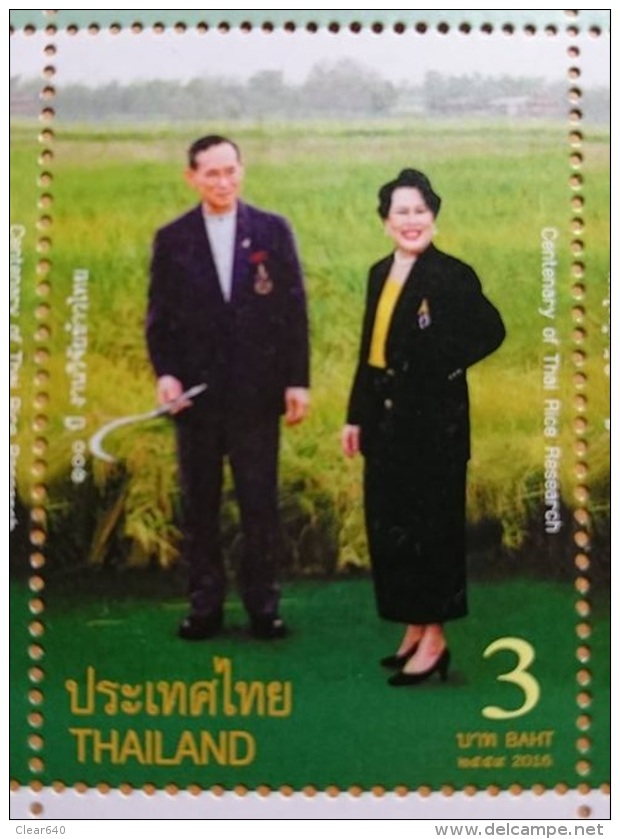 Thailand Stamp 2016 100 Yearsof Thai Rice Research MNH - Thailand