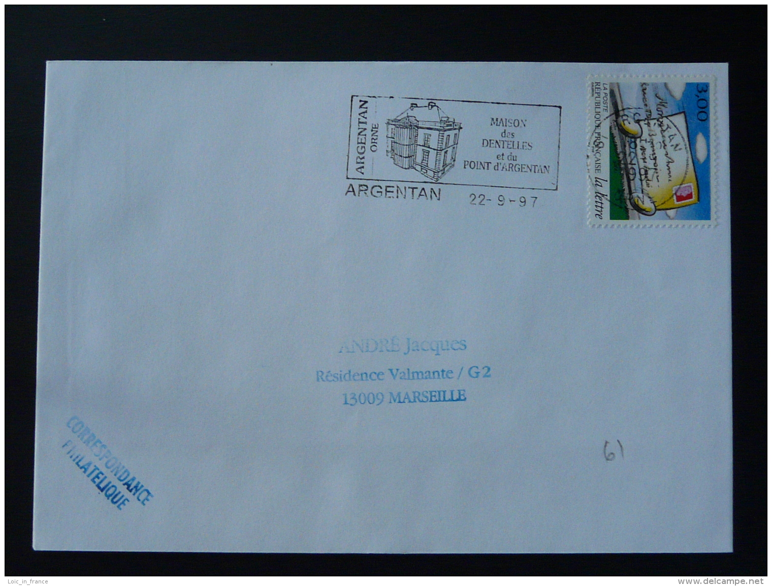 61 Orne Argentan Maison Dentelle Lace 1997 - Flamme Sur Lettre Postmark On Cover - Textile