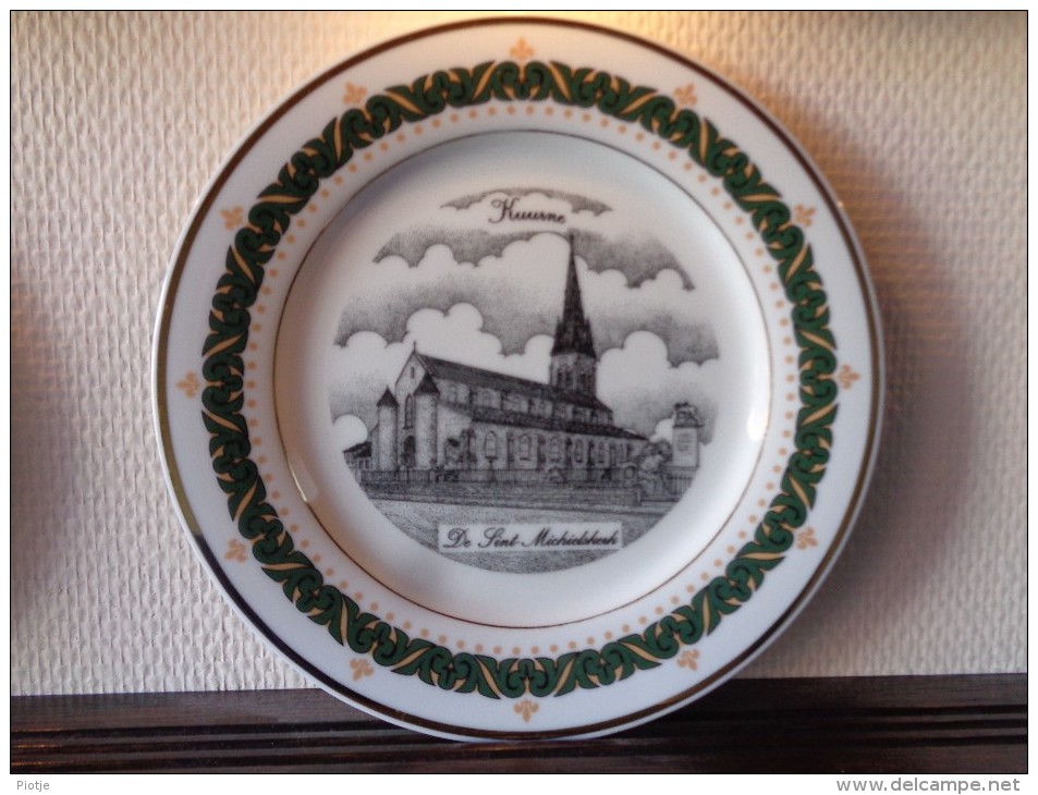 * Kuurne (Kortrijk) * Uniek Bord KUURNE Porselein (g Swaenepoel) Assiette TOP Rare - Andere & Zonder Classificatie