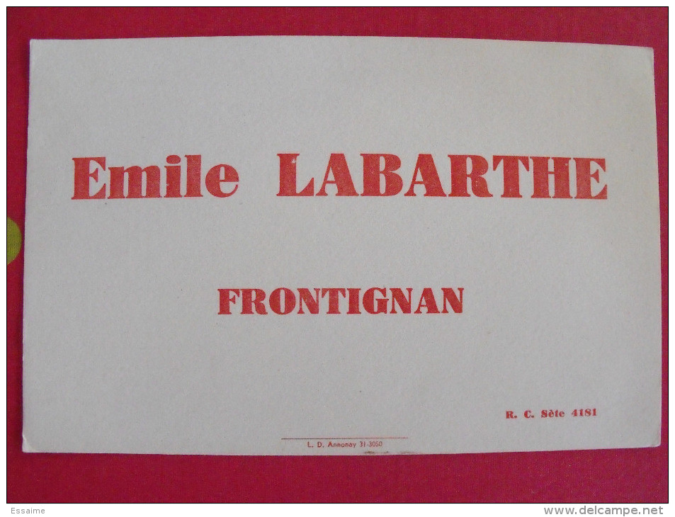 Buvard Emile Labarthe. Frontignan. Sète. Vers 1950. - L