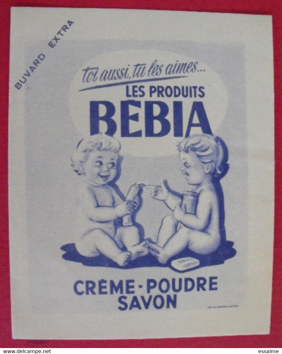 Buvard Produits Rebia; Crème Poudre Savon. Bébé. Vers 1950. - Parfums & Beauté