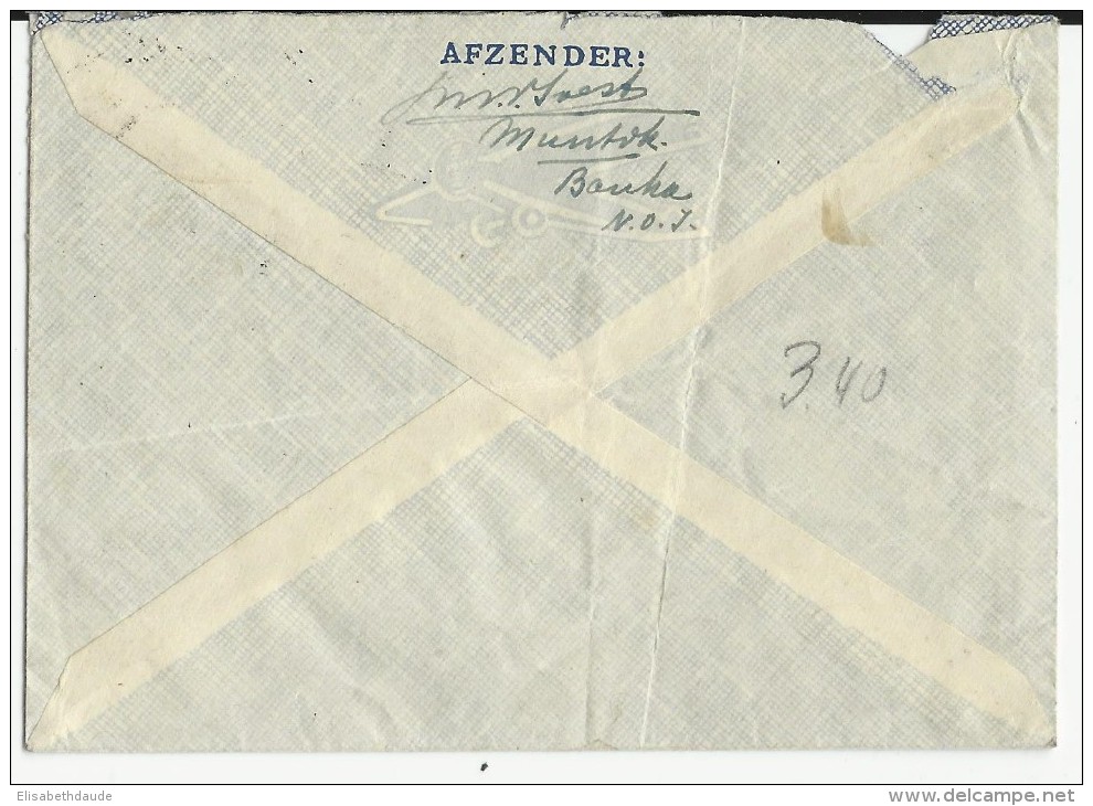 INDES NEDERLANDAISES - 1935 - ENVELOPPE PAR AVION De MUNTOK Pour HAARLEM - Nederlands-Indië