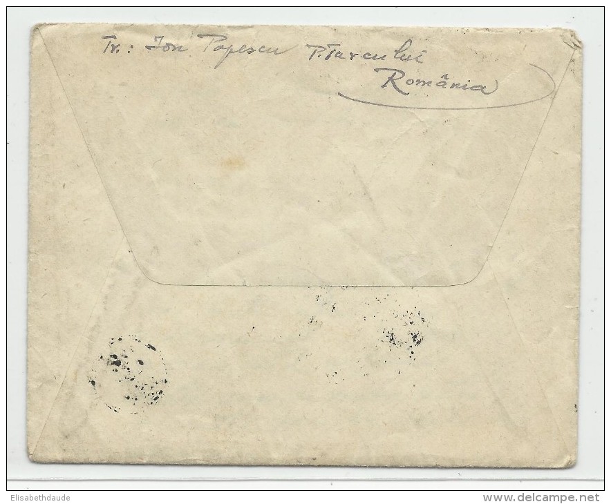 ROUMANIE - 1919 - ENVELOPPE Avec CENSURE De PODU TURCULUI Pour PARIS - Postmark Collection