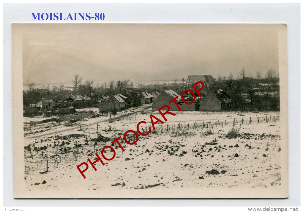 MOISLAINS-CARTE PHOTO Allemande-Guerre 14-18-1 WK-France-80- - Moislains