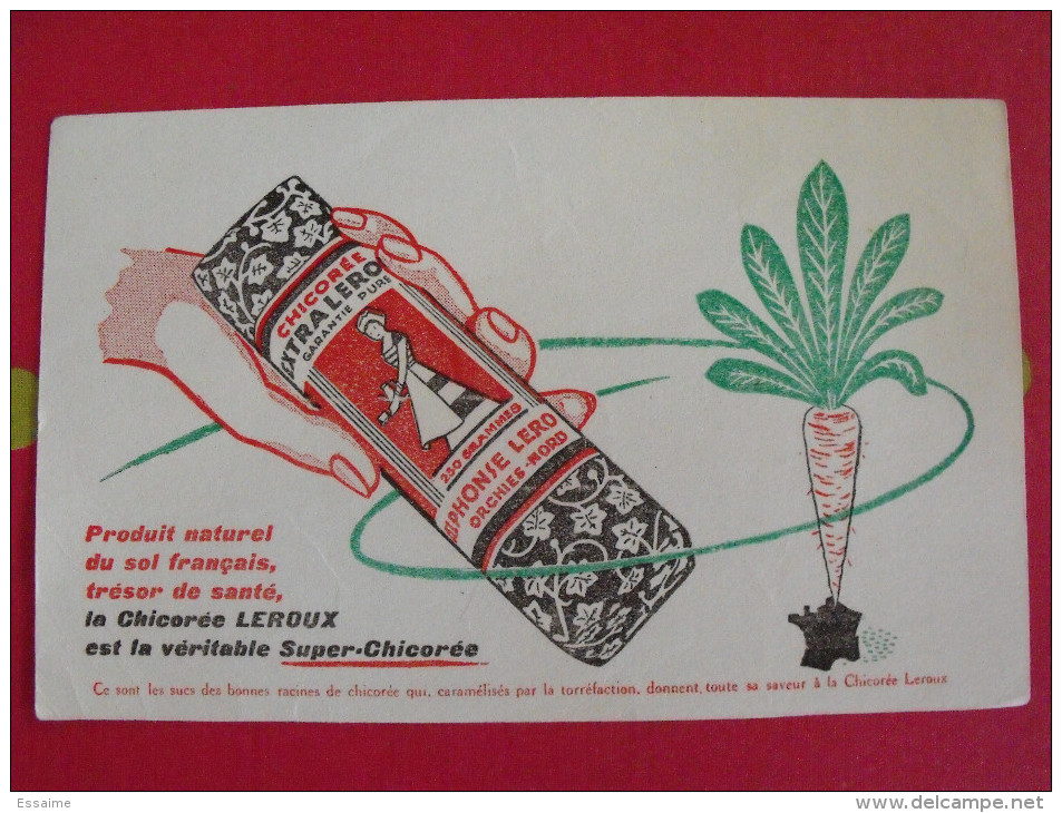 Buvard Chicorée Leroux. Orchies Nords. Vers 1950 - Kaffee & Tee