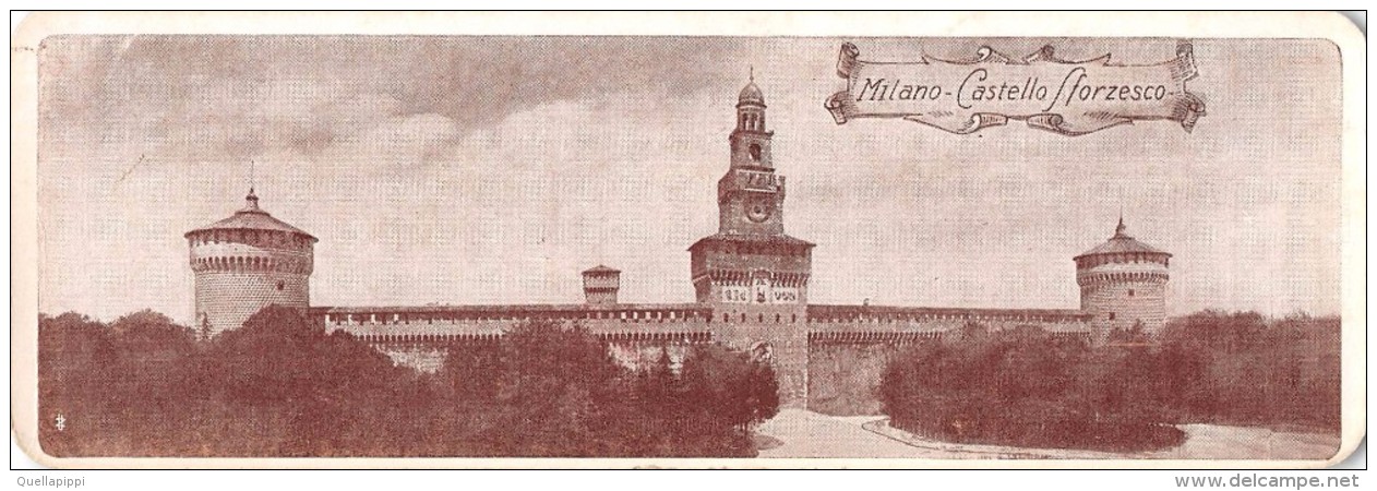 04808 "RIUNIONE ADRIATICA DI SICURTA'-COMPAGNIA ASS.NE ISTITUITA 1838-MILANO-TRIESTE"CASTELLO SFORZESCO SEGNALIBRO ORIG. - Segnalibri