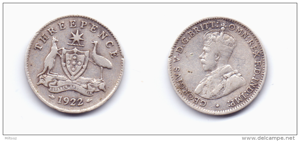 Australia 3 Pence 1922 (m) - Threepence
