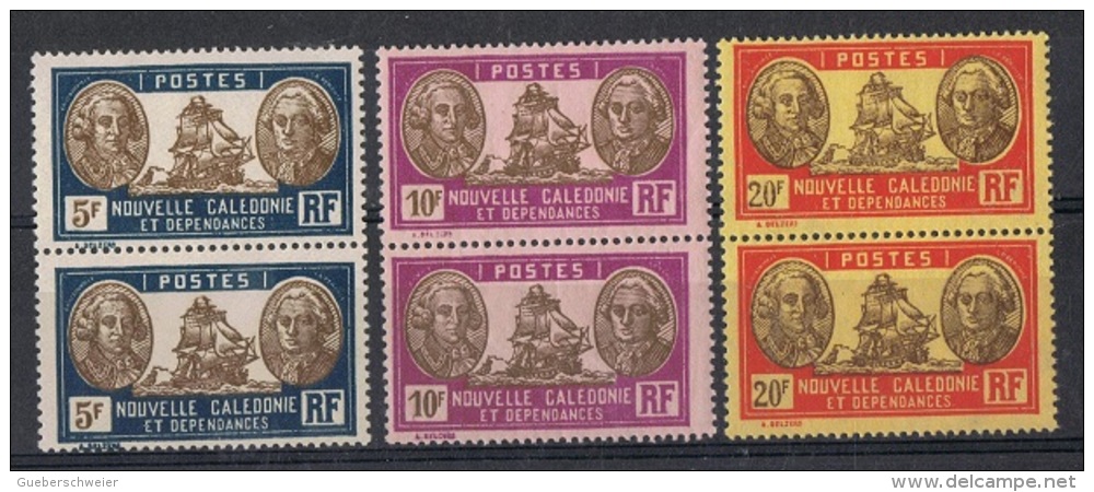 NC-1 - NOUVELLE CALEDONIE N° 159+161 En Paires Verticales Neufs** - Neufs