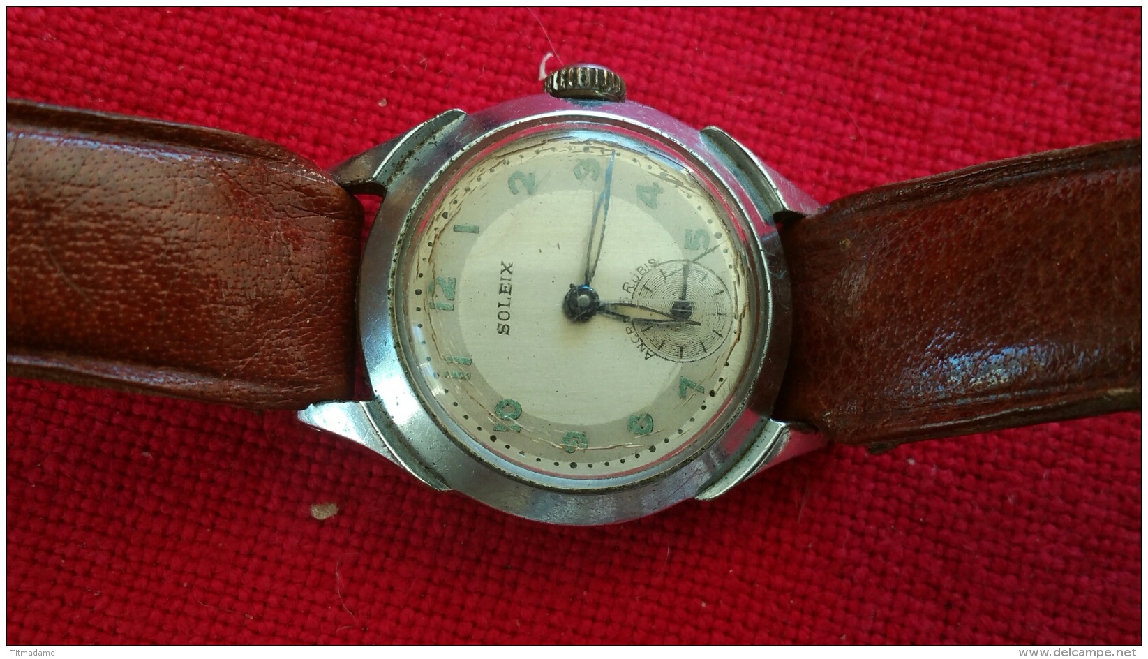Rare Montre SOLEIX Mécanique Qui Fonctionne Cadran 27 Mm - Horloge: Antiek