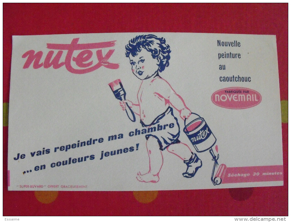 Buvard Peinture Nutex Bébé Novémail. Vers 1950 - Paints