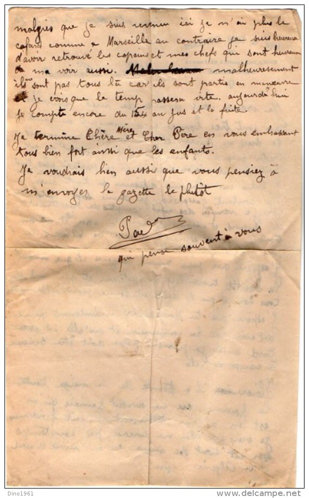 VP5374 - MILITARIA - Lettre En Franchise Militaire - Soldat P. BERGERON Au 7ème Rgt Tirailleurs Algériens à CONSTANTINE - Documents