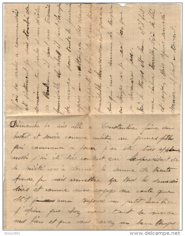 VP5379 - MILITARIA - Lettre En Franchise Militaire - Soldat P. BERGERON Au 7ème Rgt Tirailleurs Algériens à BATNA - Documents