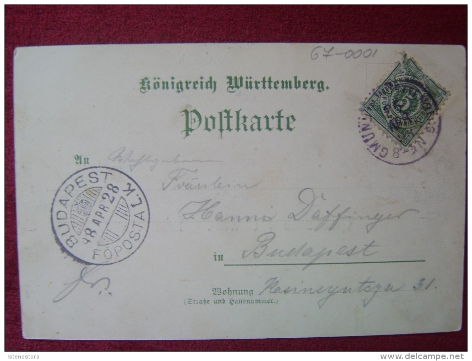 GERMANY / SCHWAEBISCH GMÜND / 1898 - Schwaebisch Gmünd