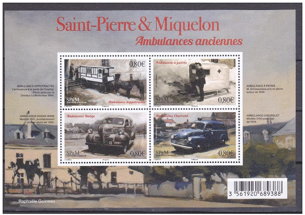 S.P.M. 2016 AMBULANCES ANCIENNES  MNH - Ungebraucht