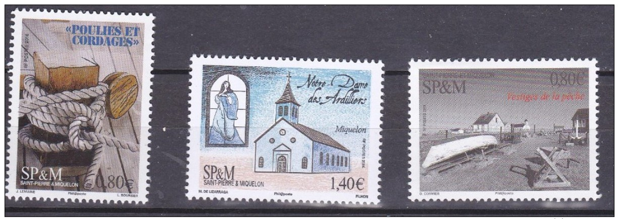 S.P.M. 2016 POULIES EGLISE VESTIGES DE LA PECHE MNH - Ungebraucht