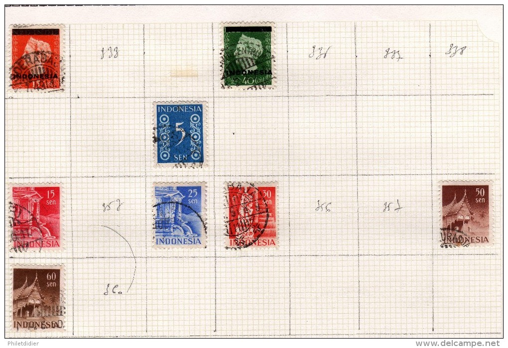 LOT DE TIMBRES ANCIENNE COLLECTION - Indes Néerlandaises