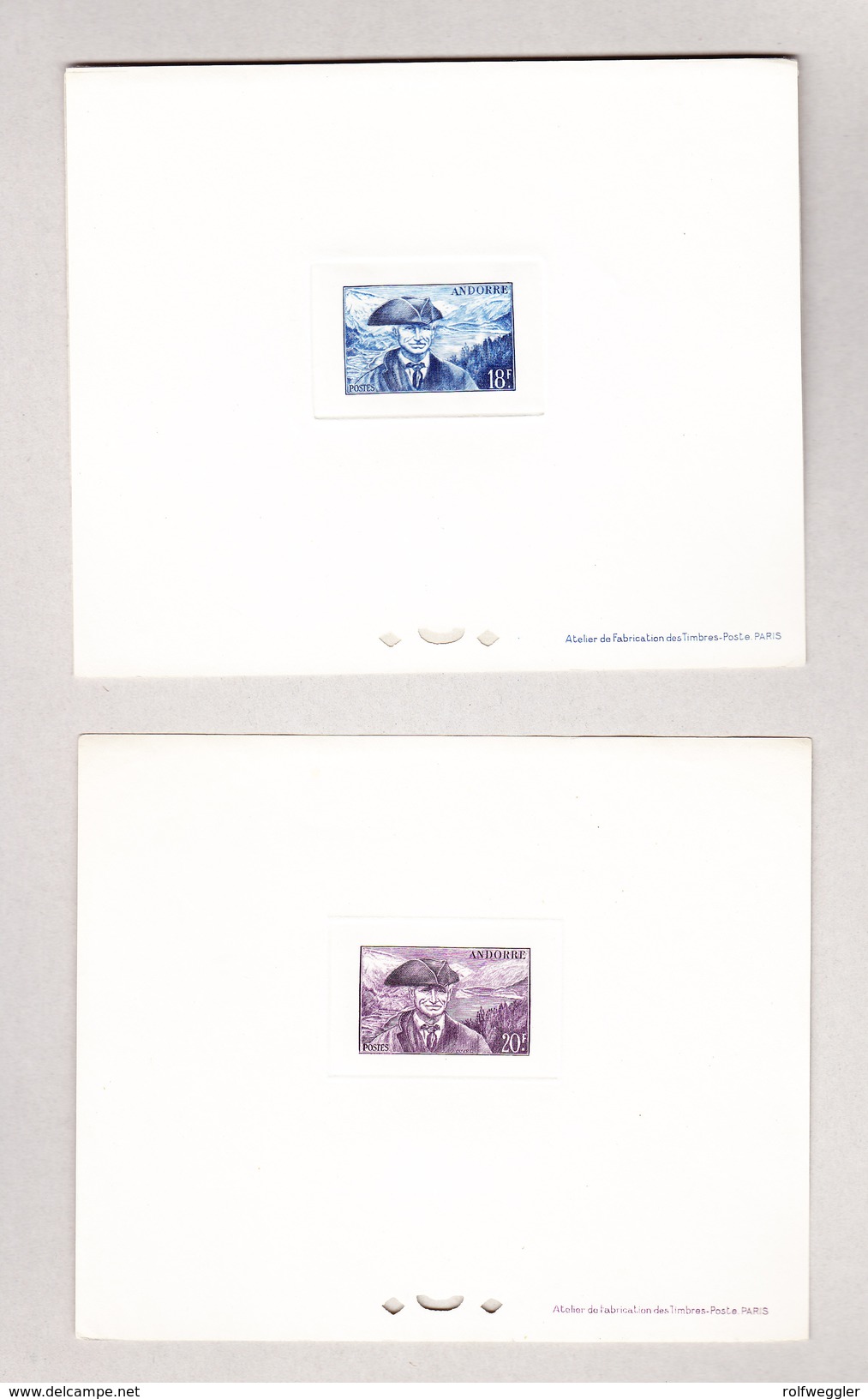 Franz. Andorra 1945/48 Lot Von 8 Verschiedene Epreuves De Luxe Mi#112, 113, 120, 121, 124, 127, 132 Und 135 - Autres & Non Classés