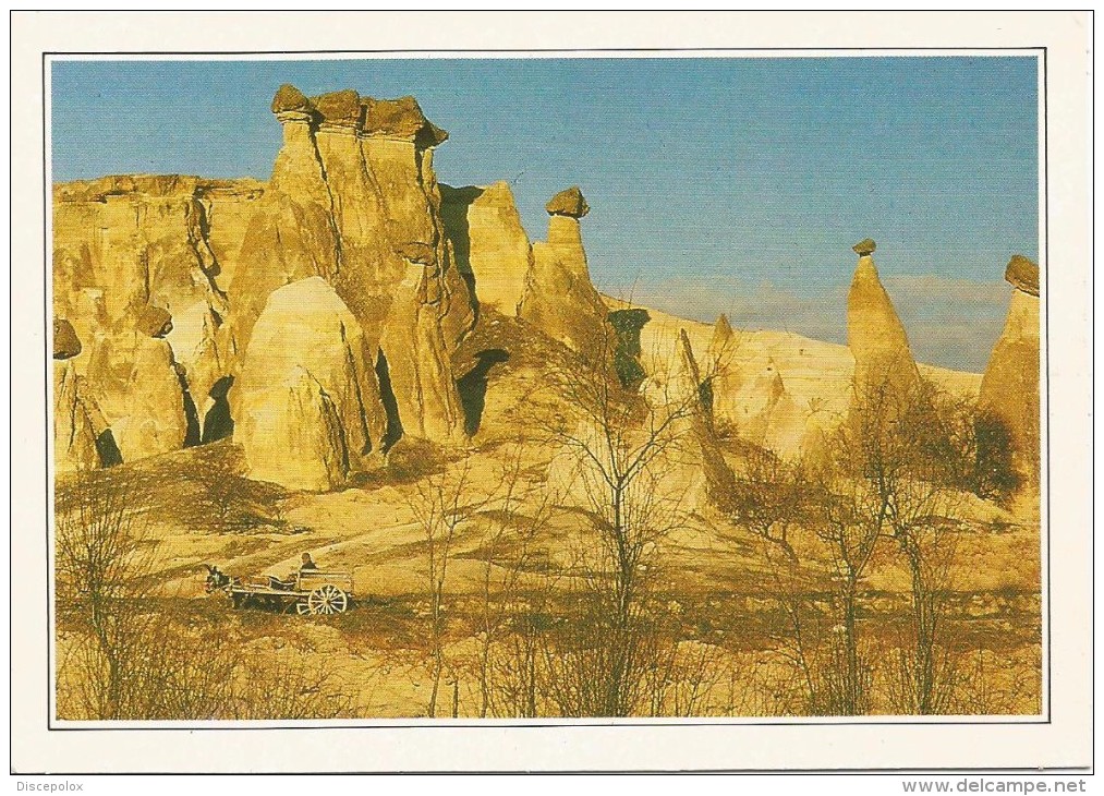 R2302 Turchia - Cappadocia - I Camini Delle Fate - Cartolina Con Legenda Descrittiva - Edizioni De Agostini - Europe