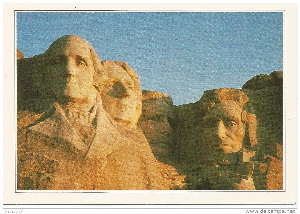 R2304 Usa - Mount Rushmore - I Ritratti Di Quattro Presidenti - Cartolina Con Legenda Descrittiva - Edizioni De Agostini - Amerika