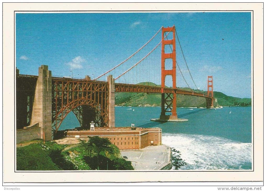 R2309 Usa - San Francisco - Il Golden Gate - Cartolina Con Legenda Descrittiva - Edizioni De Agostini - America