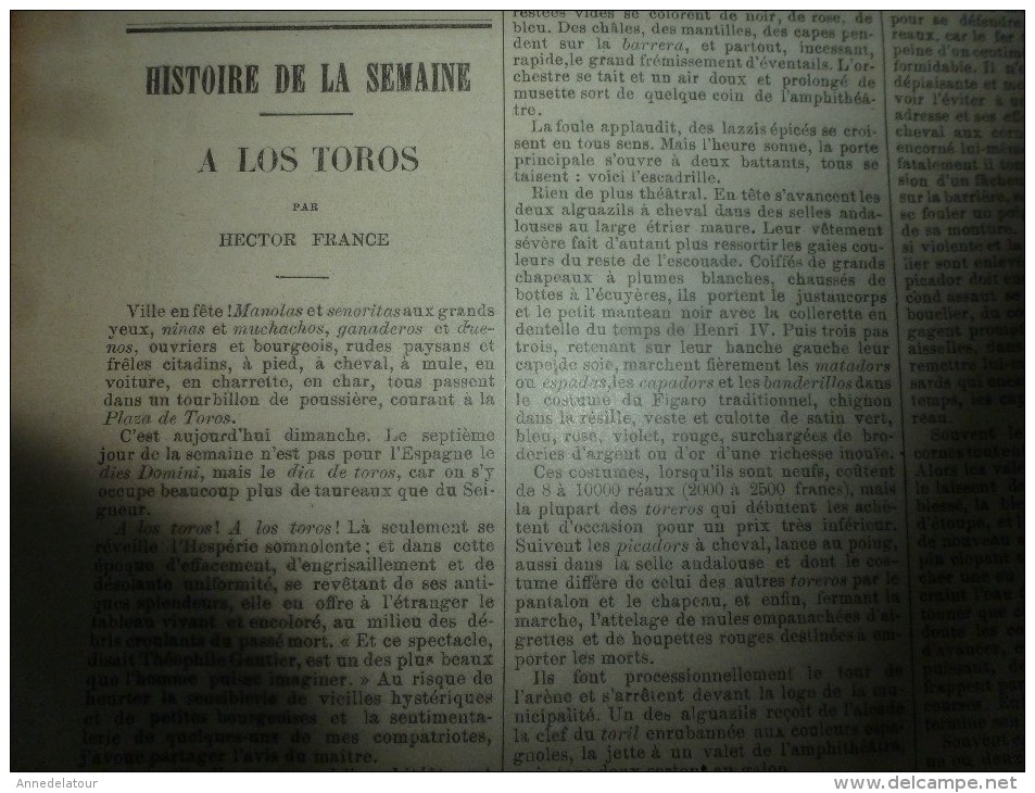 1889 LVP : Portrait De CONSTANT COQUELIN; En Espagne  LOS TOROS (manolas,senoritas,barrera,picadors,novilios,torero, Etc - Revues Anciennes - Avant 1900