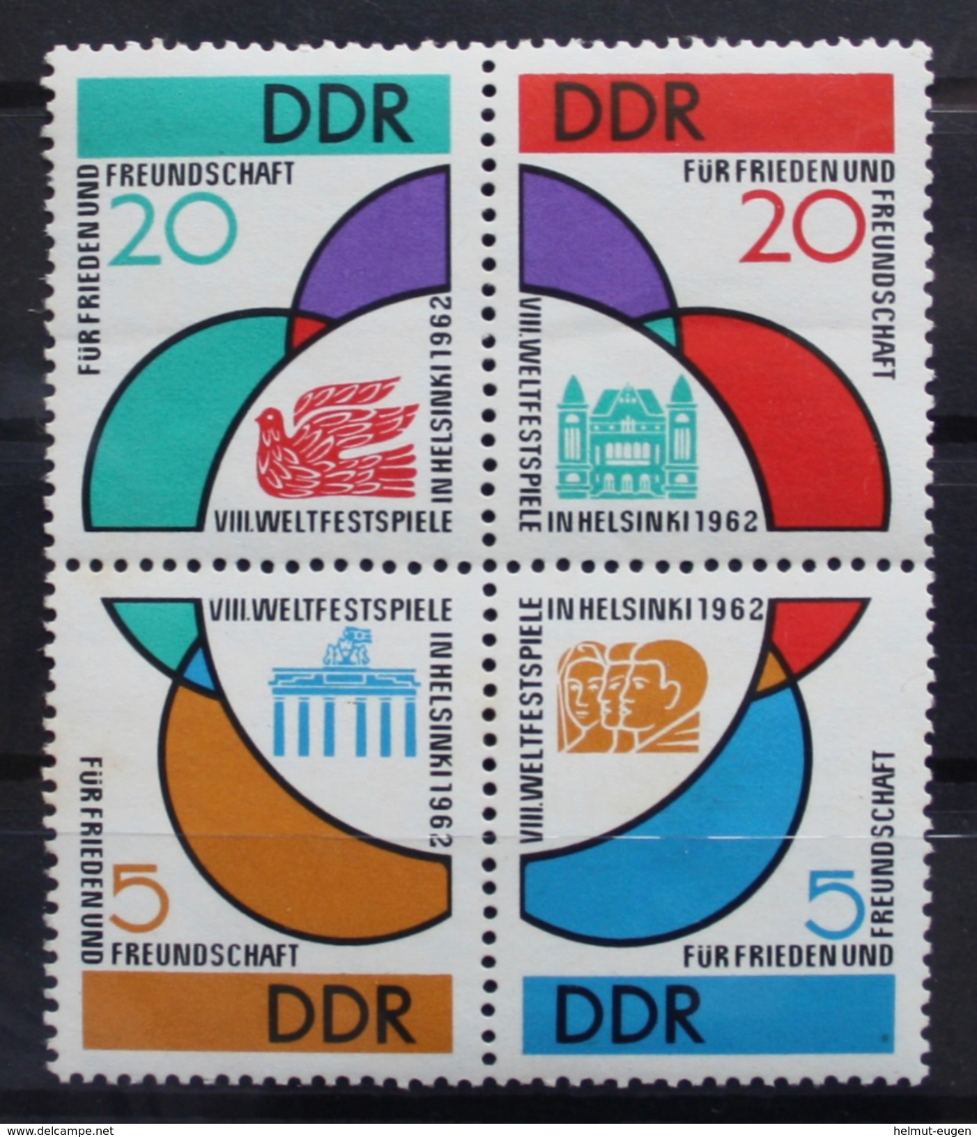 MiNr. 901 - 904 Deutschland Deutsche Demokratische Republik 1962, 17. Juli. Weltfestspiele Der Jugend Und Studenten - 1950-1970